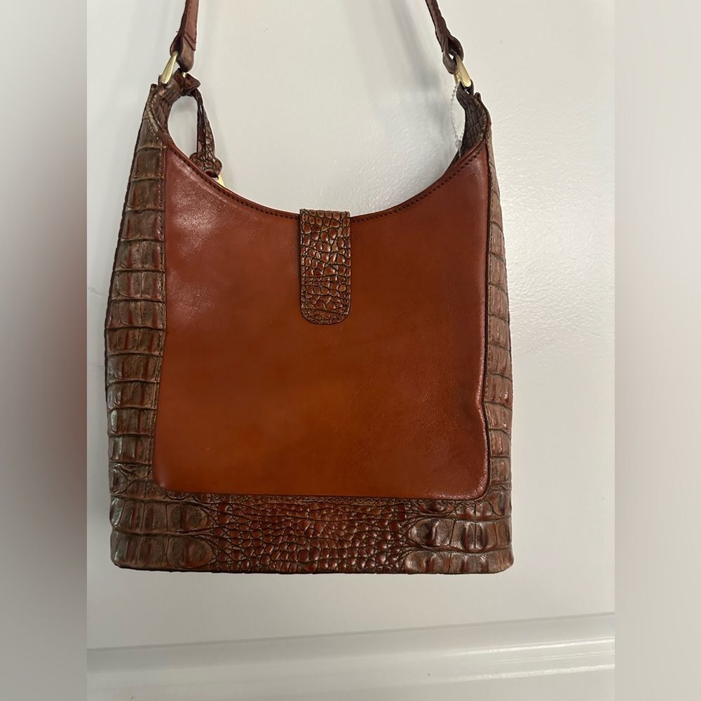 NWOT Brahmin Pecan Embossed Leather Shoulder Brown Women's Bag - Picture 10 of 15